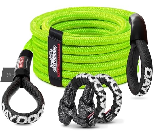 Recovery Tow Rope Kit with 2 Soft Shackles, 7/16 Inch x 30 ft 31,200 Lbs gallery