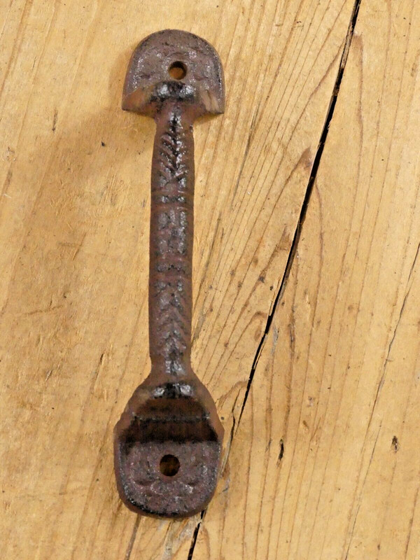 2 Cast Iron RUSTIC Barn Handle Gate Pull Shed Door Handles Fancy Drawer Pulls gallery