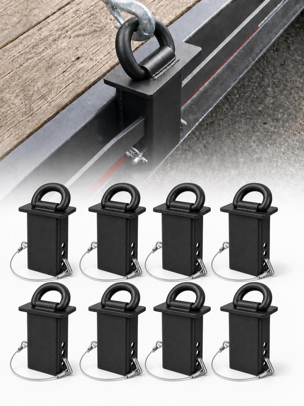 4/6/8 Pack 18000lbs Removable d-Ring Stake Pocket Tie Down for Utility Trailers gallery