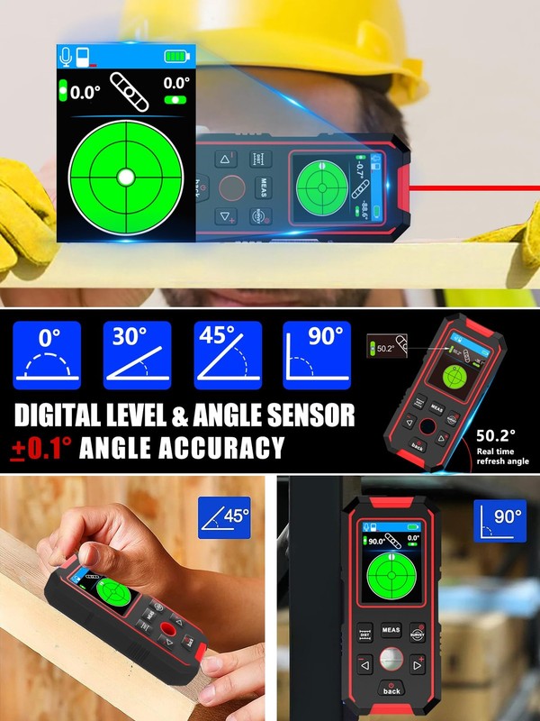 Noyafa Nf-518S Wall Scanner Stud Sensor 3In1 Stud Detector Beam Detector Laser gallery