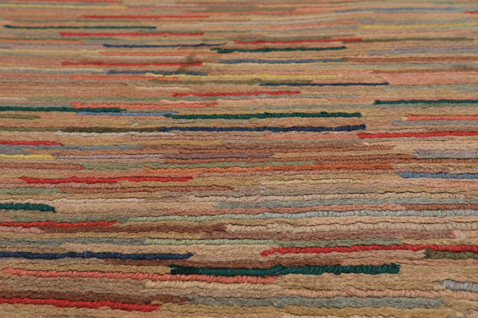 4'1''x6'5'' Hand Knotted Wool Rose Tibetan Modern Loop n cut pile Rug gallery