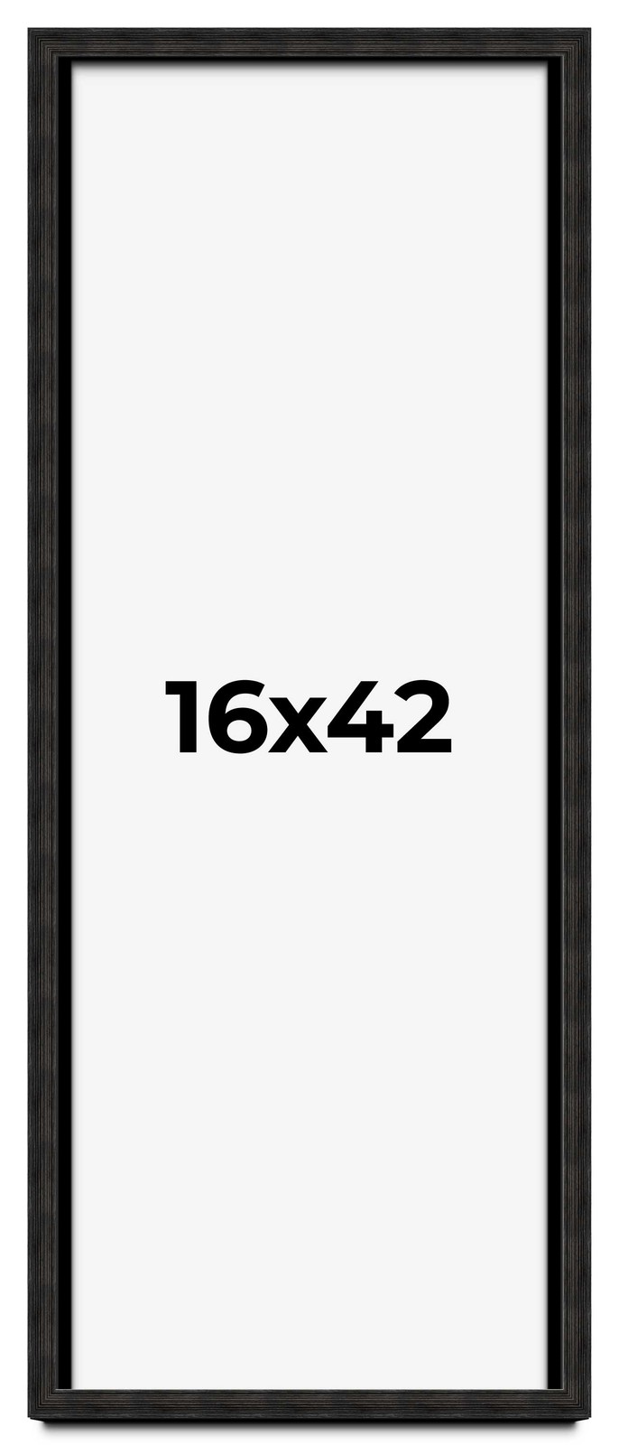 16x42 Shadow Box Black Rustic Barnwood Display Frame | 1.125 Inch Deep | 0.875 gallery