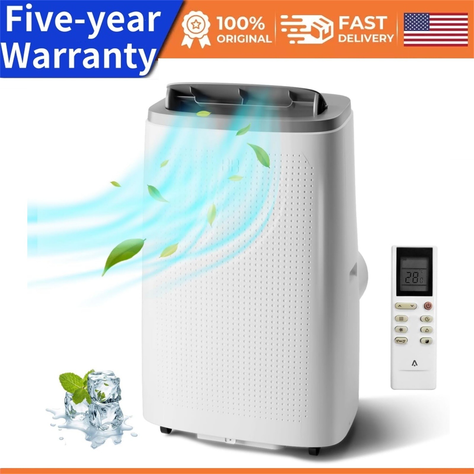 14000BTU Portable Air Conditioner Cools Up to 750 Sq.ft 24H Timer Remote Control gallery