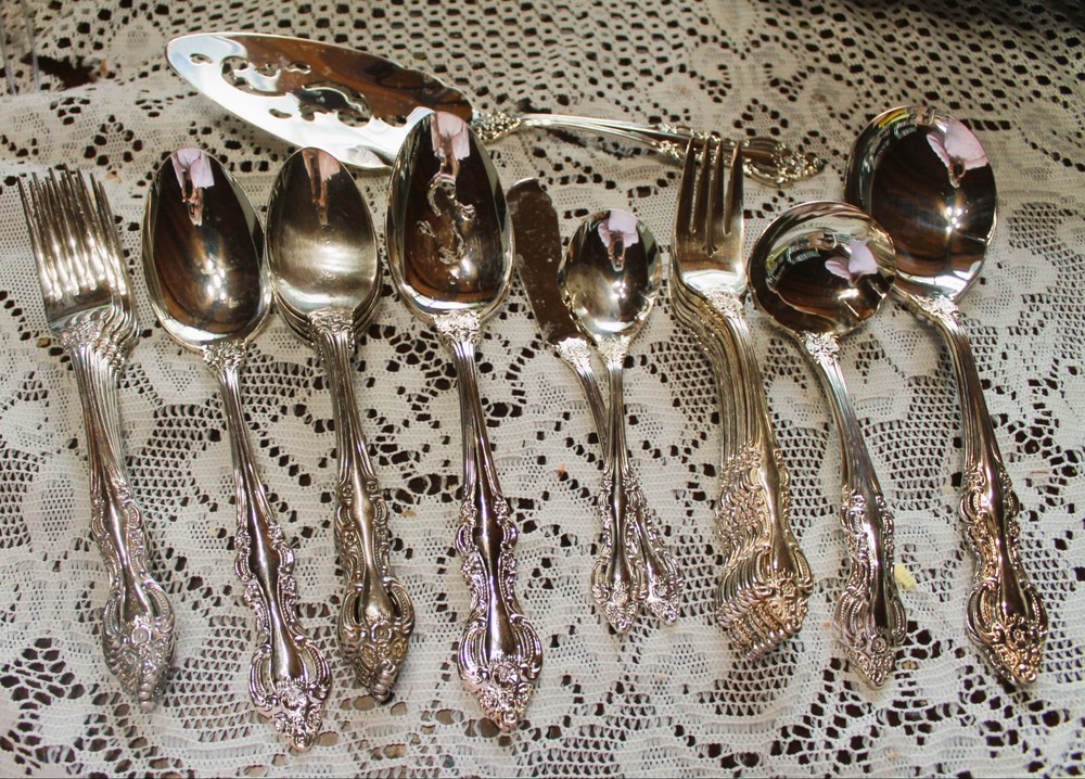 Romantic Rose Silverplate Flatware Your Choice