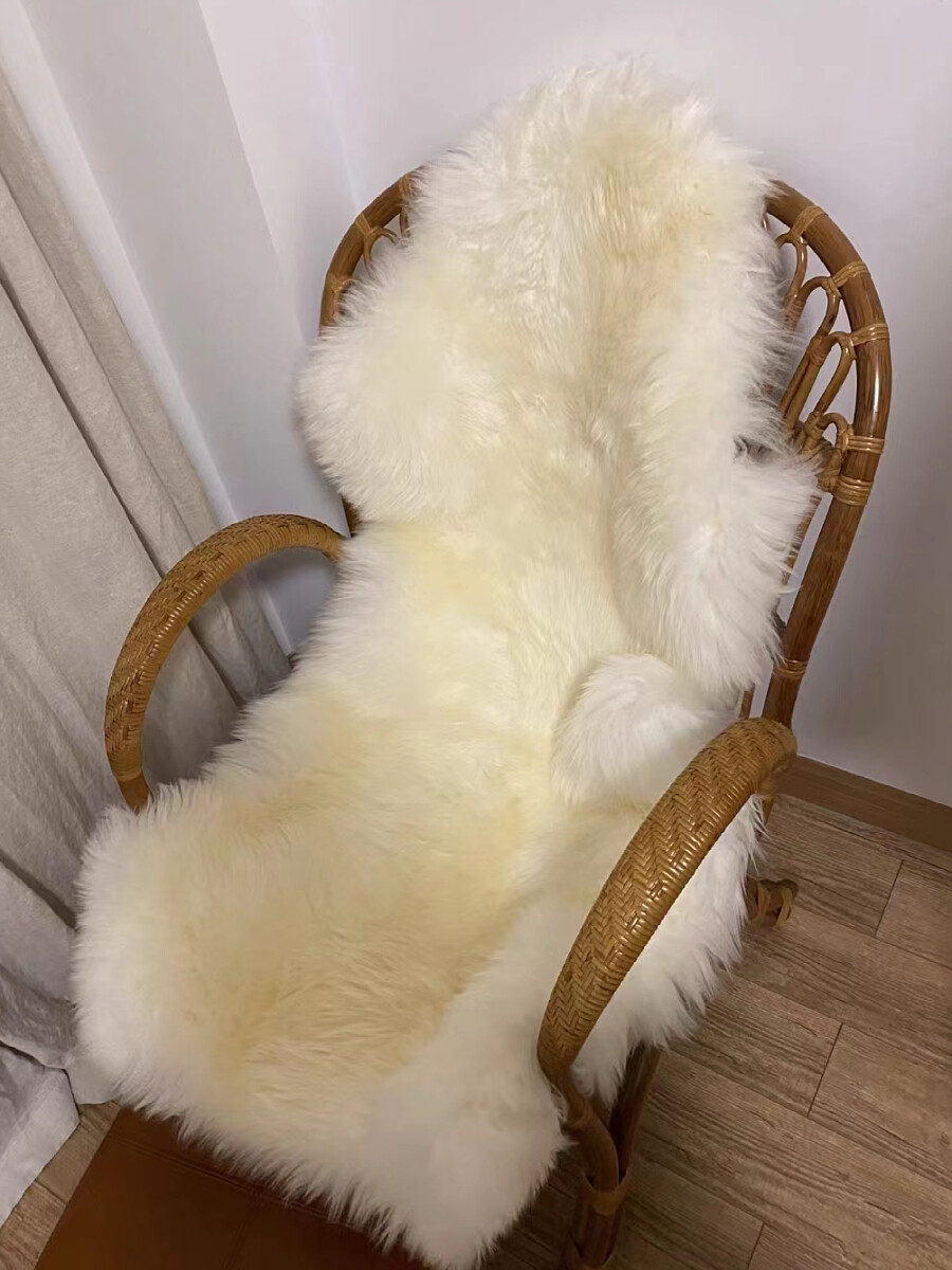 US In stock!! Pure Wool Blanket Sofa Chair Cushion Pelt Bedroom Cashmere Carpet gallery