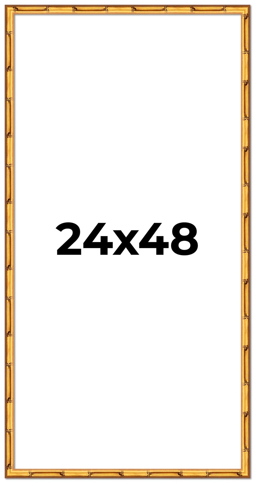 24x48 Frame Gold Bamboo Picture Frame - Complete Modern Photo Frame Includes UV gallery