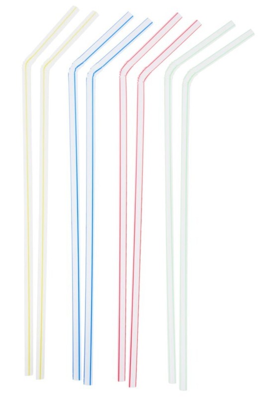 150 Plastic Flexible Party Drinking 9" STRAWS Bendable Bendy MultiColored gallery
