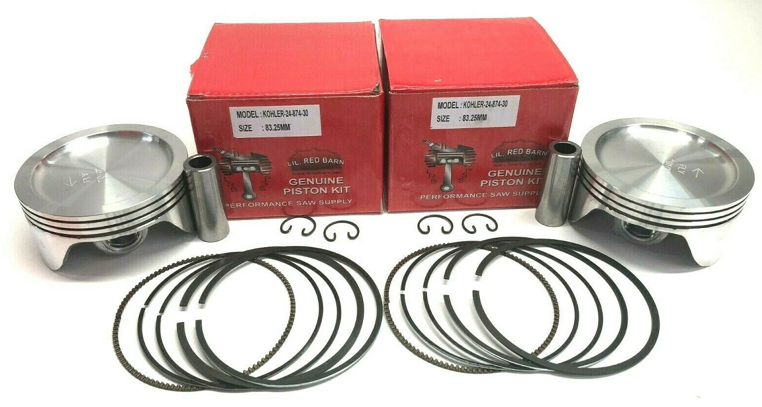 2 NEW .010" .25MM PISTONS OVER SIZE FITS KOHLER CH25 CH26 CH27 CV25 CV27 CH740 gallery