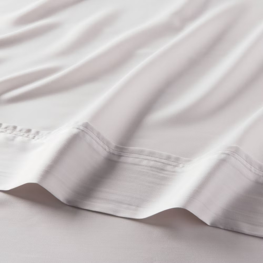 Twin/Twin XL 320 Thread Count Cool TENCEL Lyocell Sheet Set Light Gray gallery