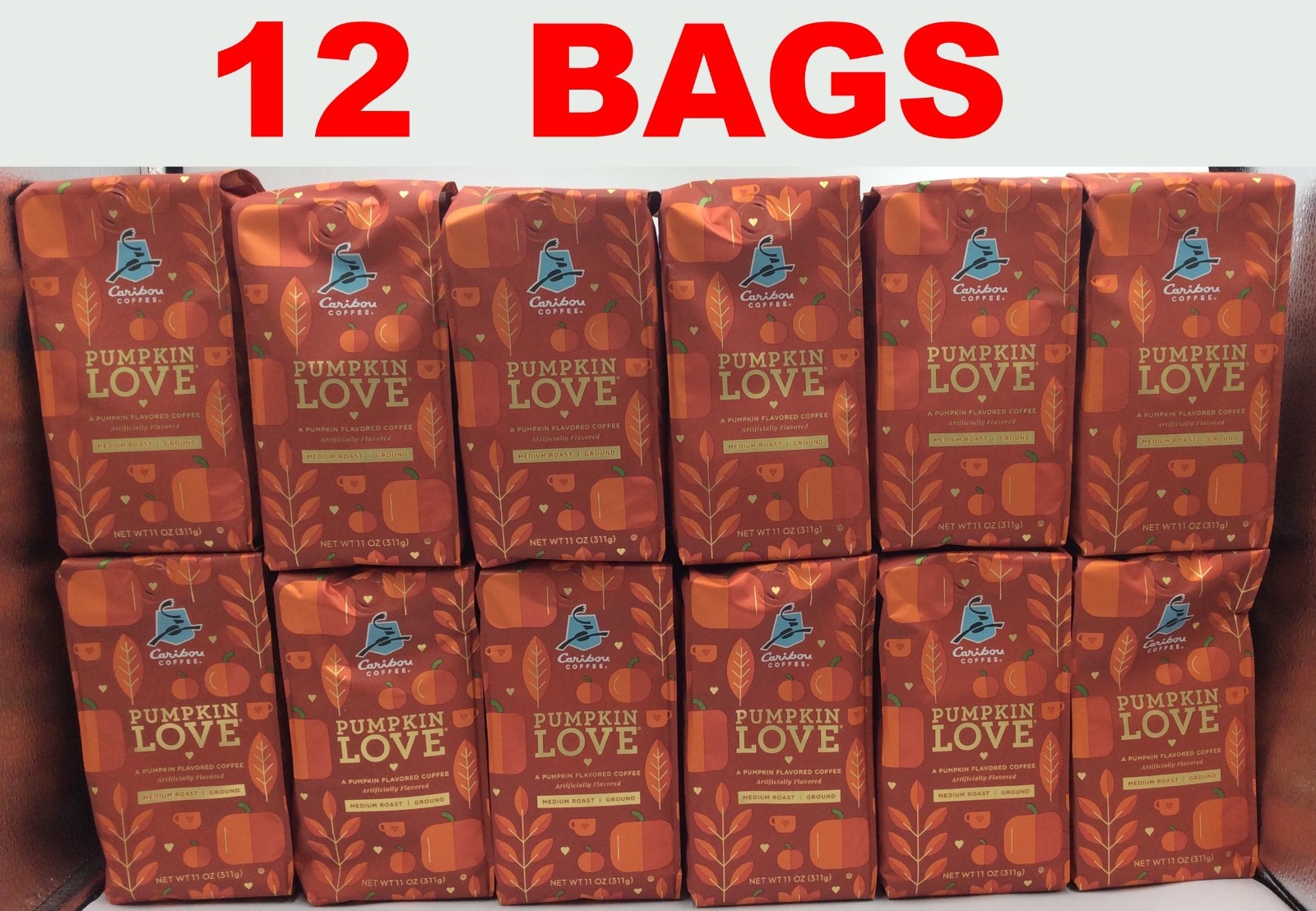 Caribou Coffee Pumpkin Love Flavored Ground Medium Roast Coffee 8.25 Lbs 03/2026 gallery