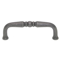 Belwith Period Brass Solid Brass Cabinet Arch Pull 3″ Ctr Tumbled Silver Q669