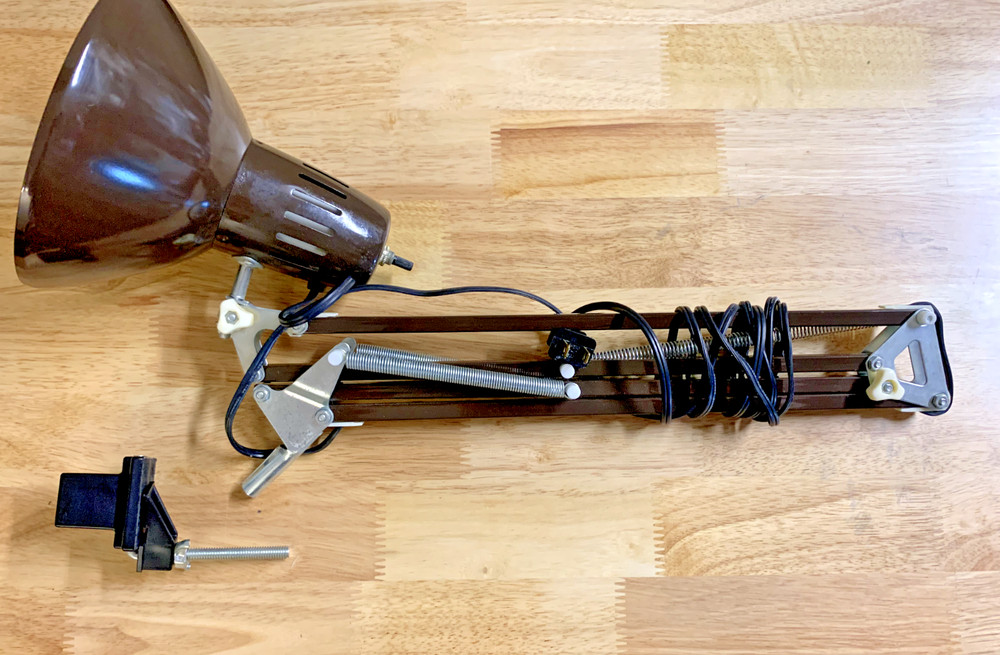 Vintage Architect Swing Arm Task Lamp Brown Adjustable Industrial Desk Light