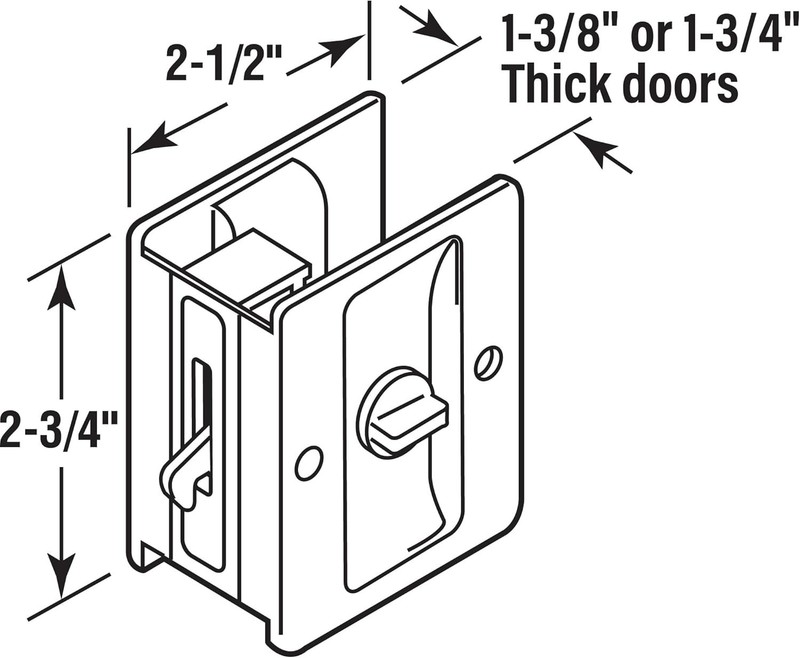 Quick & Easy Installation N 7239 Pocket Door Privacy Lock - Perfect for Upgrades gallery