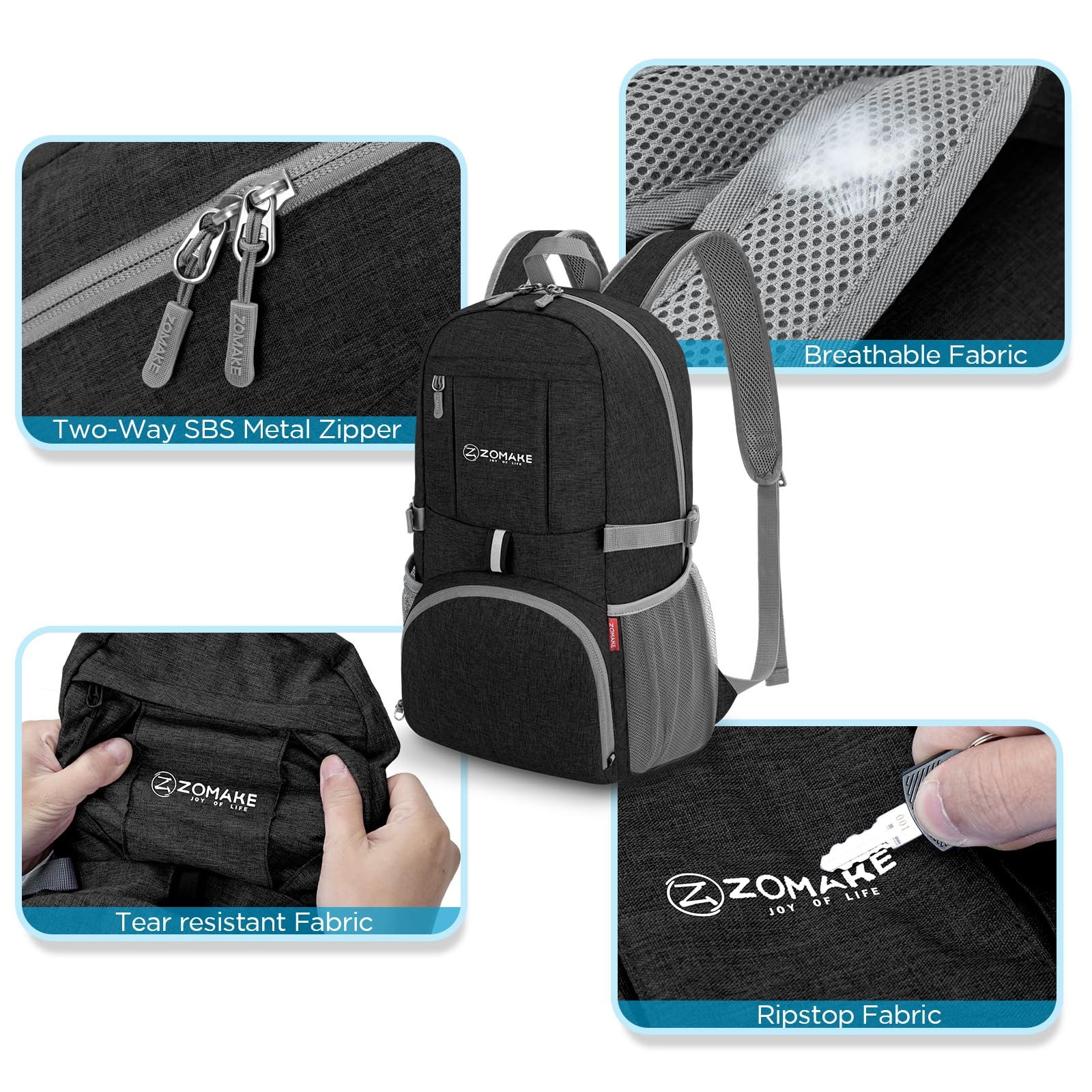 Ultra Lightweight Packable Backpack 25L,Small Foldable Backpacks Hiking Water... 4