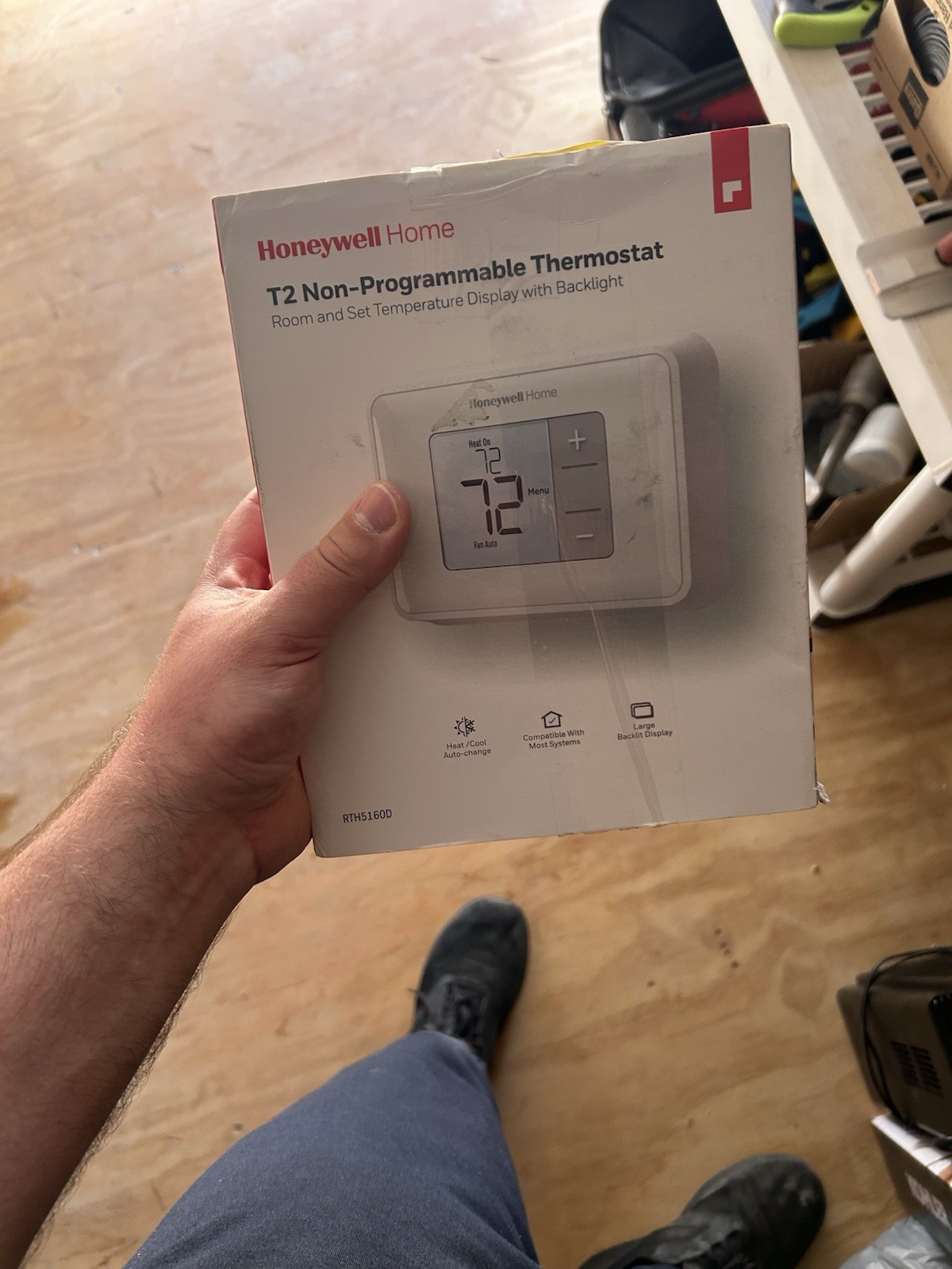 Honeywell Home T2 Non-programmable Thermostat RTH5160D - MISSING BACK PLATE gallery