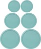 Replacement Lids for Pyrex Containers 2-Cup 4-Cup 7 Cup Round 6pcs Teal gallery