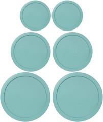 Replacement Lids for Pyrex Containers 2-Cup 4-Cup 7 Cup Round 6pcs Teal