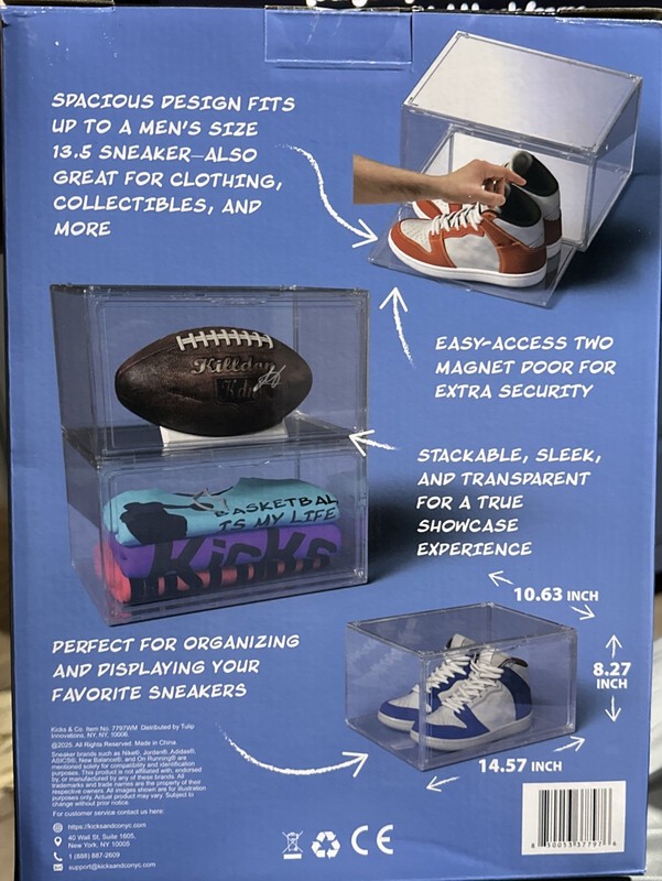 (1 Box / 2 Per package) Kicks & Co. Stackable Sneaker Display. New unopened gallery