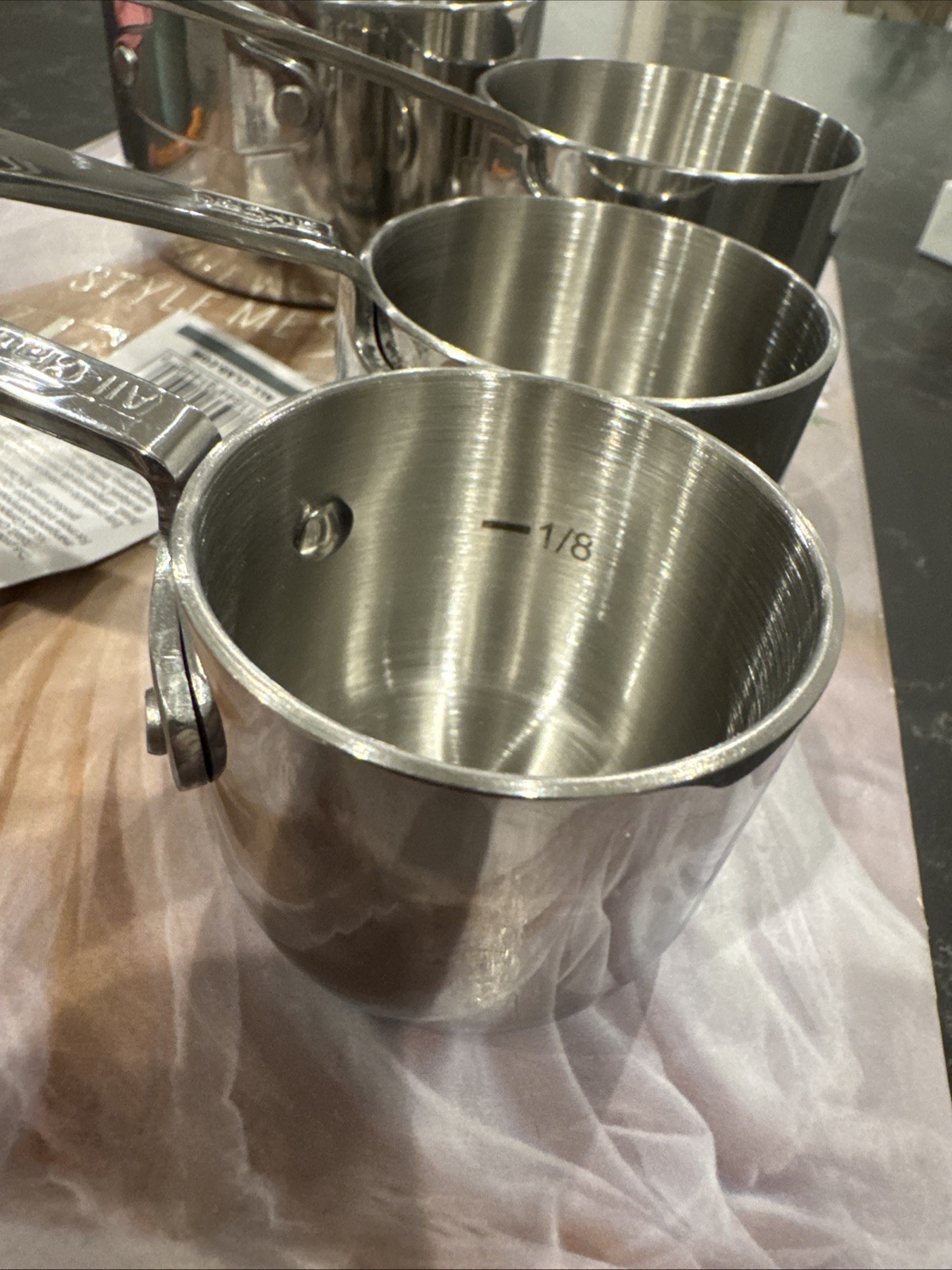 All-Clad Stainless Steel 4 pc. Standard Size Measuring Cup Set *NEW* gallery