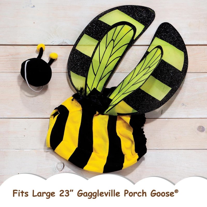 Fox Valley Traders Gaggleville Bumble Bee Goose Outfit Fits Large 23 H Statue gallery