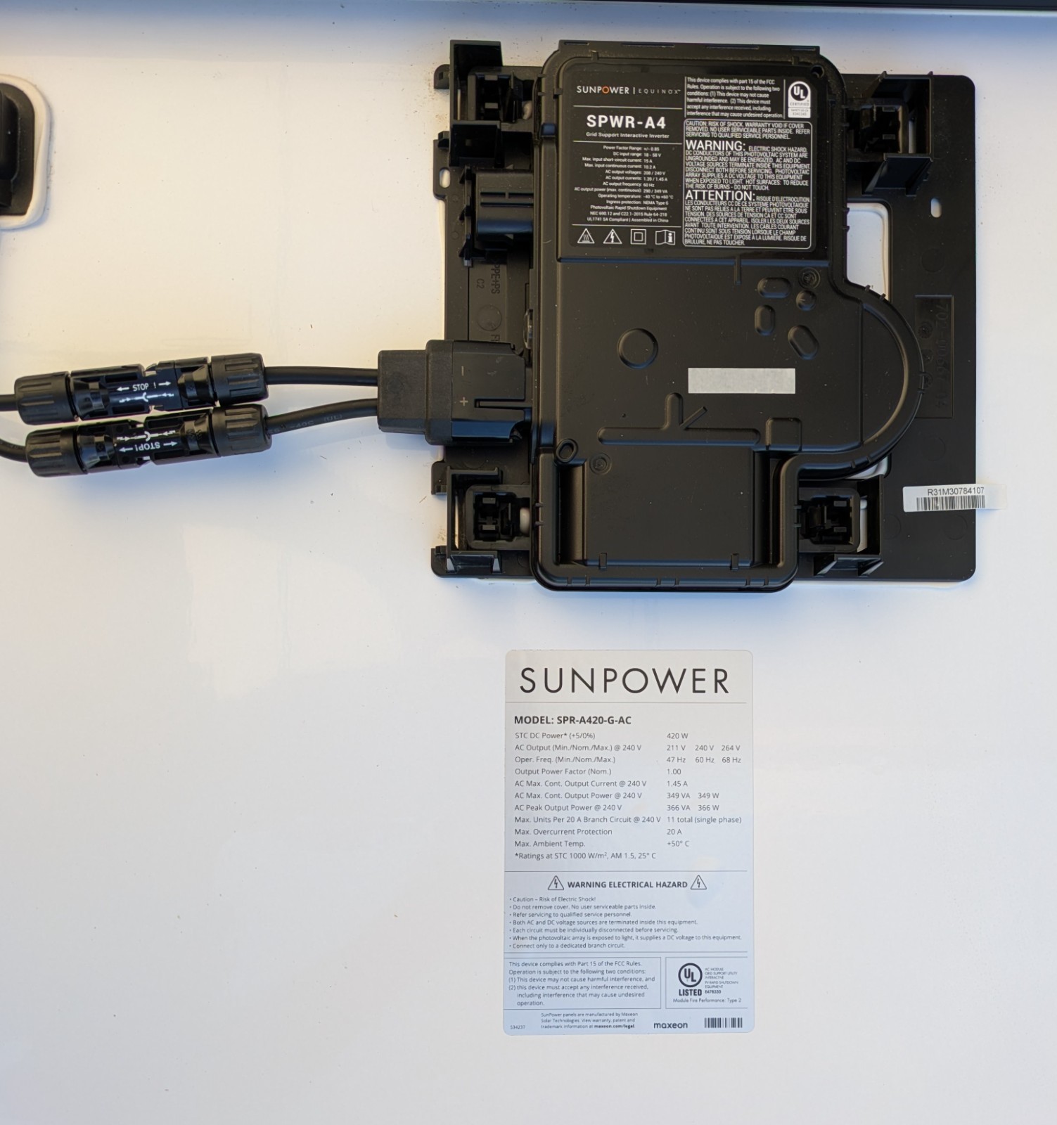 SunPower 420W solar panel, model SPR-A420-G-AC Lot OF 13 Pieces. gallery