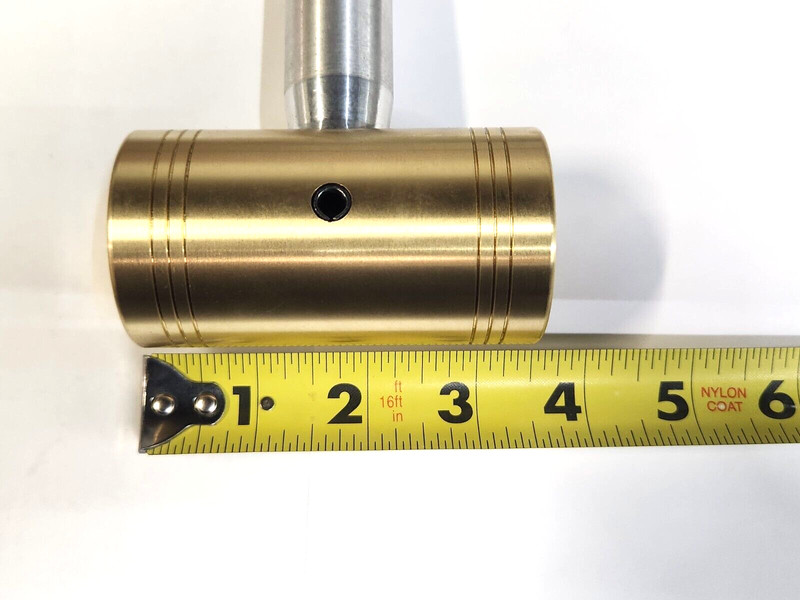 3 POUND BRASS HAMMER* KNURLED 1" SOLID ALUMINUM 7-1/2" HANDLE*MADE IN USA* gallery