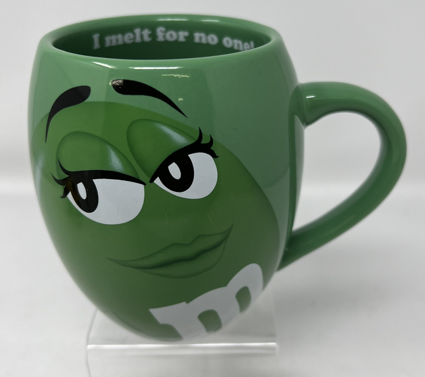 M&M's World Green Character Barrel I Melt for No One Mug 2013 Coffee Mars gallery