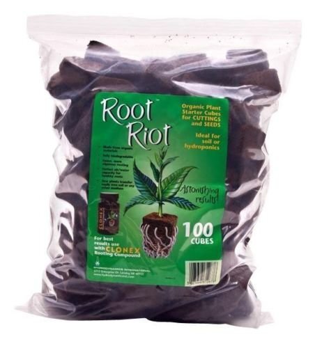 NEW Hydroponics Root Riot Organic Plant Starter CubesPre-Moistened w 100 Cubes gallery