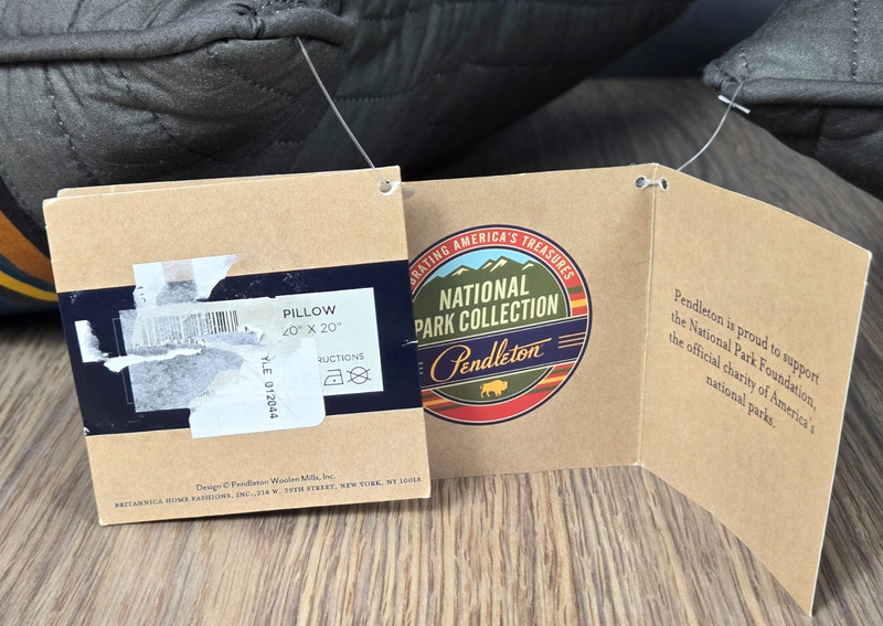 Pair Pendleton Olympic Stripe pillows National Park Collection w Duck Down New gallery