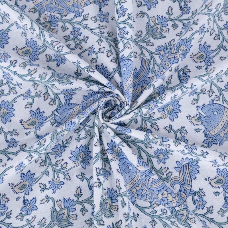 Rectangle Handblock Print Tablecloth, Cotton Dining Table Cover, Boho Home Decor gallery