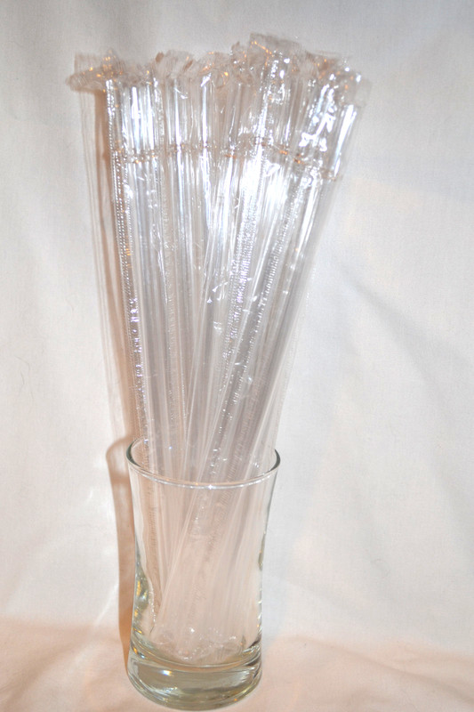 Reusable Straws Clear Solid Colors Plastic Acrylic 9” Rings BPA Free Sealed #2 gallery