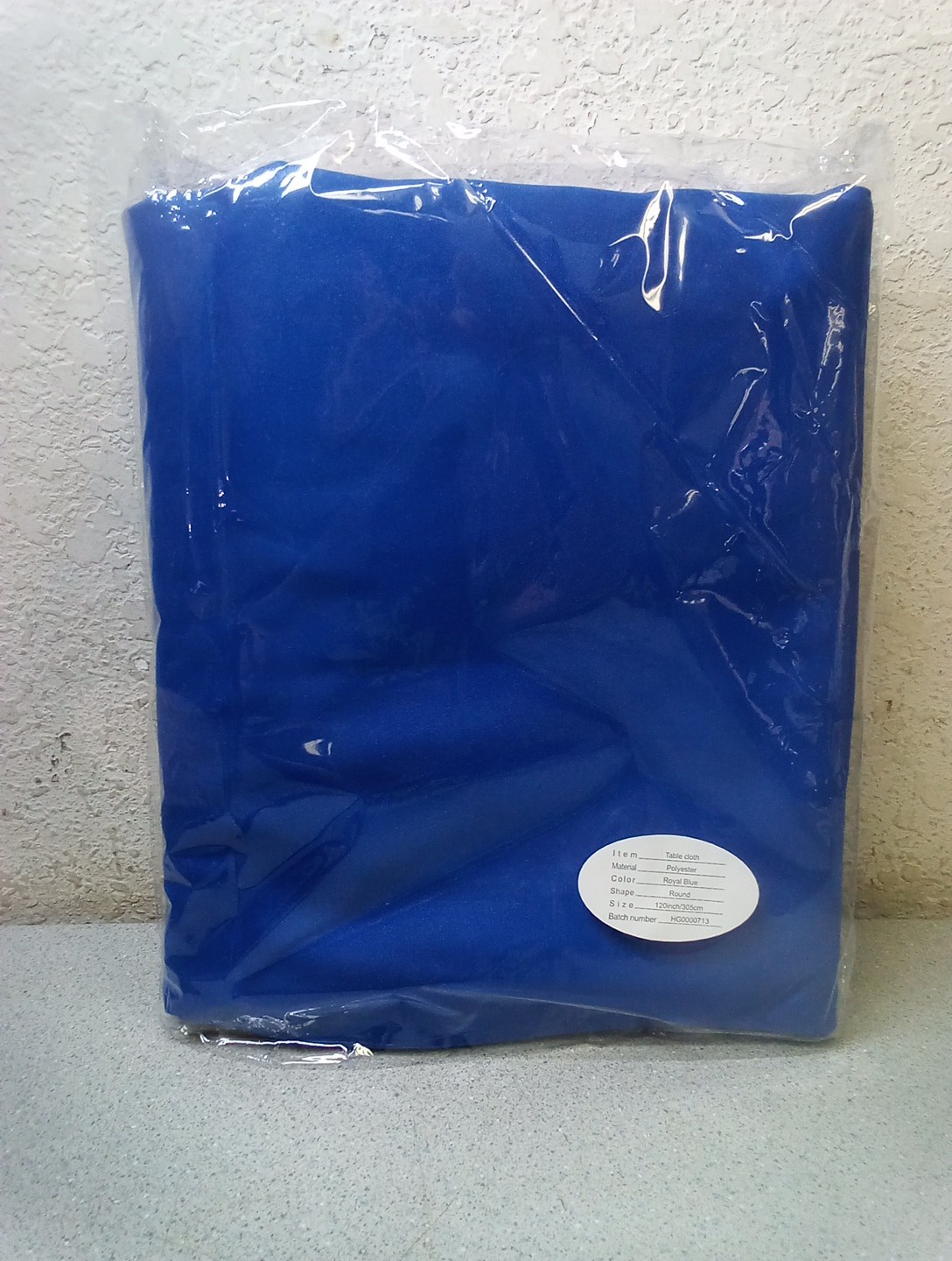 120in Round Polyester Tablecloth, Royal Blue gallery