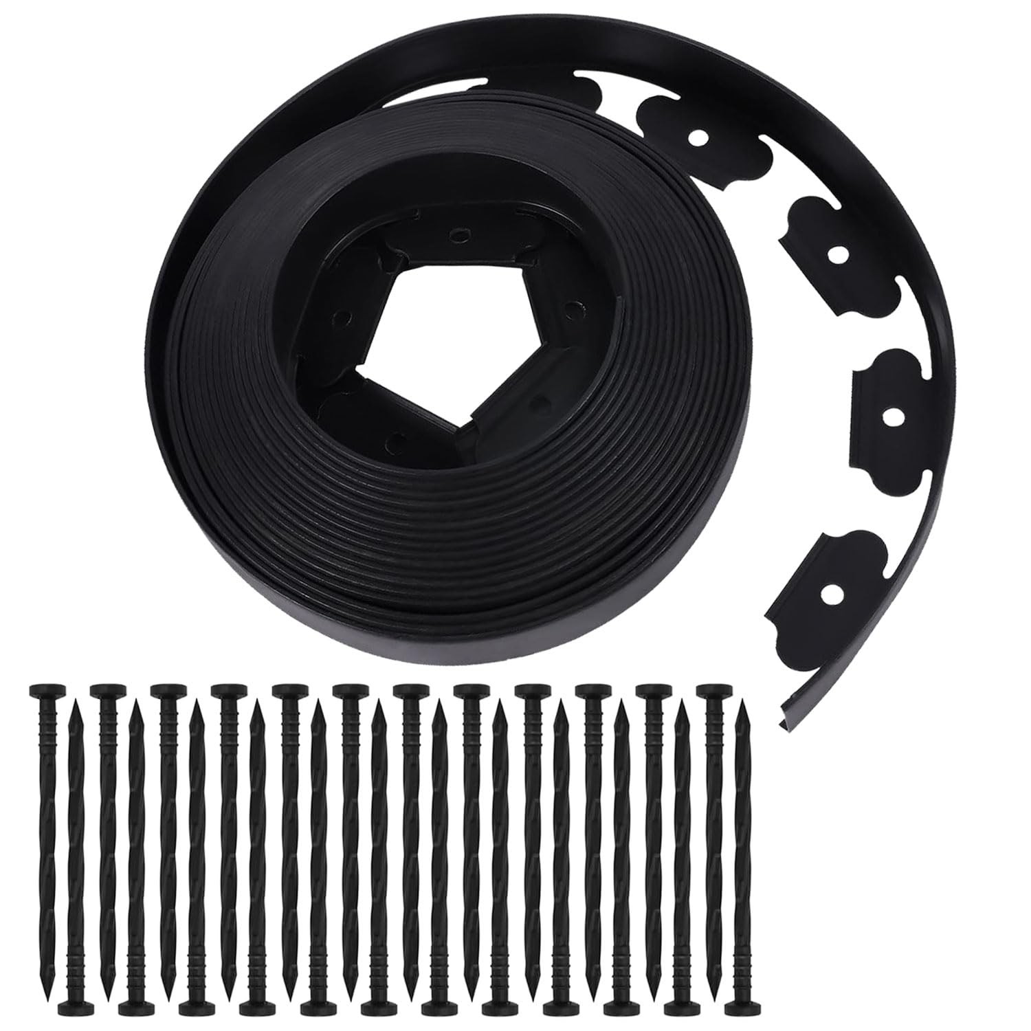 Garden Edging Border,40 Foot Lawn Edging Kit with 36 PCS Spikes, 2 Inch Tall ... gallery