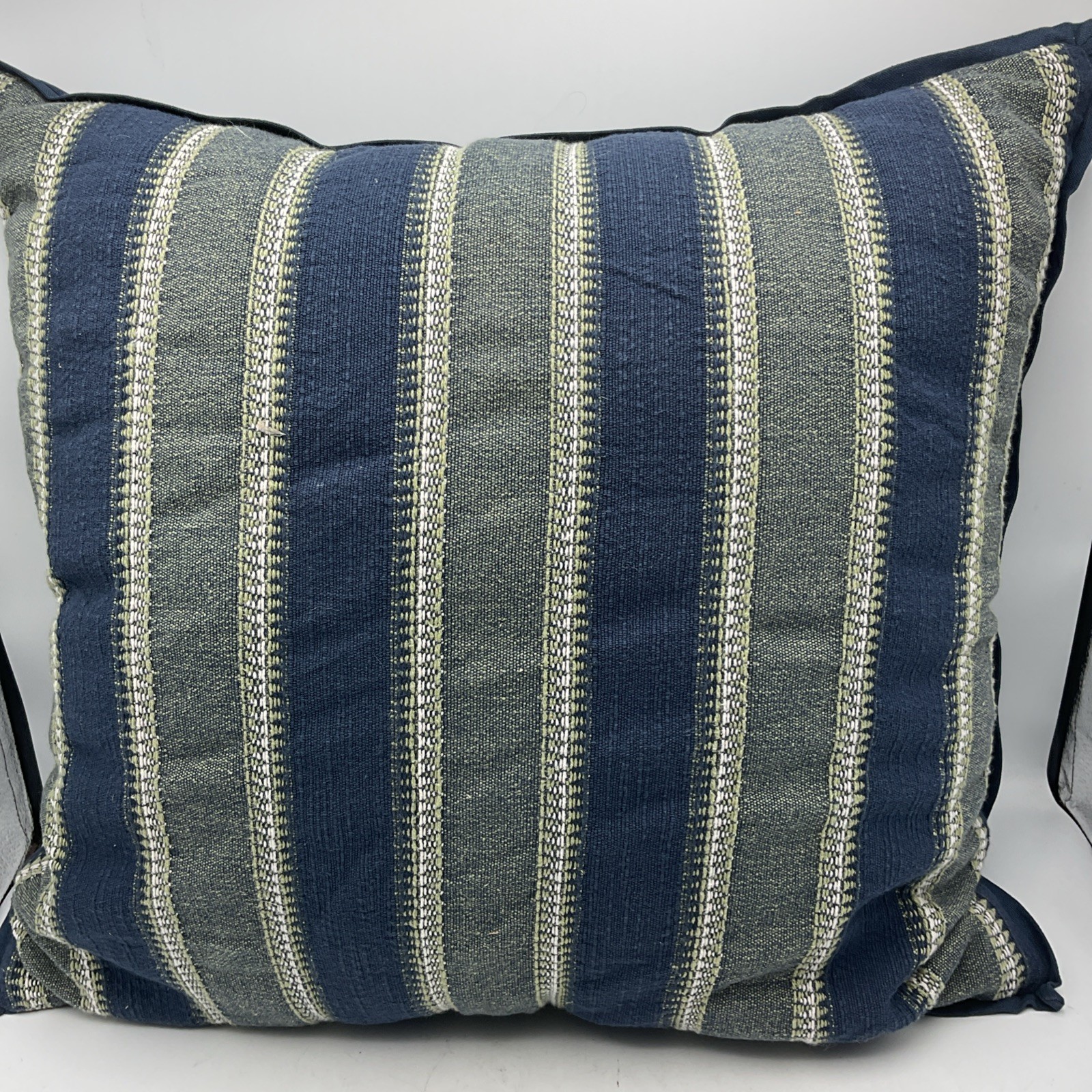 Threshold Set Of 2 Toss Pillows Dark Blue/Green Stripe 20 X 20” Removable Cover gallery