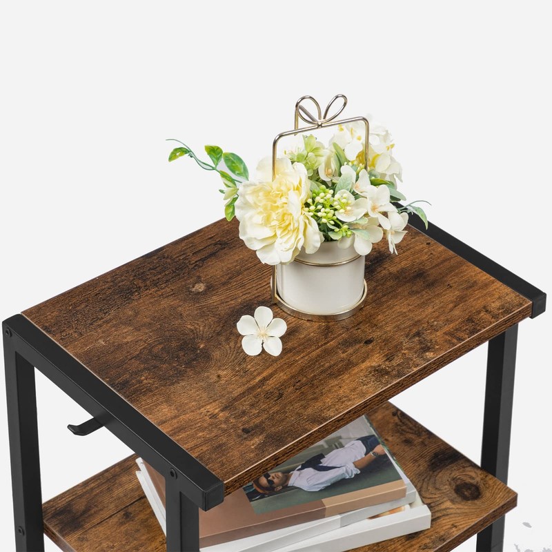 Mobile Printer Stand, 3-Tier Printer Cart Under Desk with Storage, Industrial... gallery