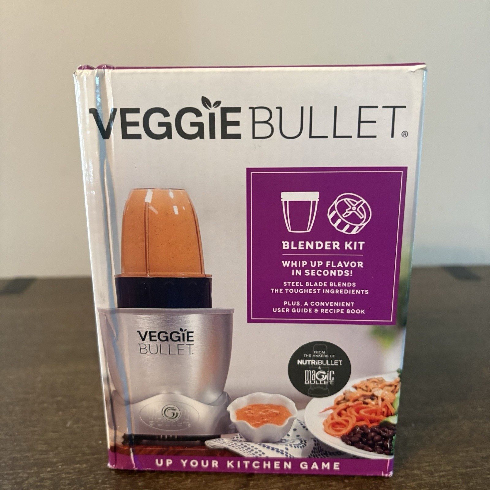 New Veggie Bullet Blender Kit Attachment Cup & Blade Accessory (New In Open Box) gallery