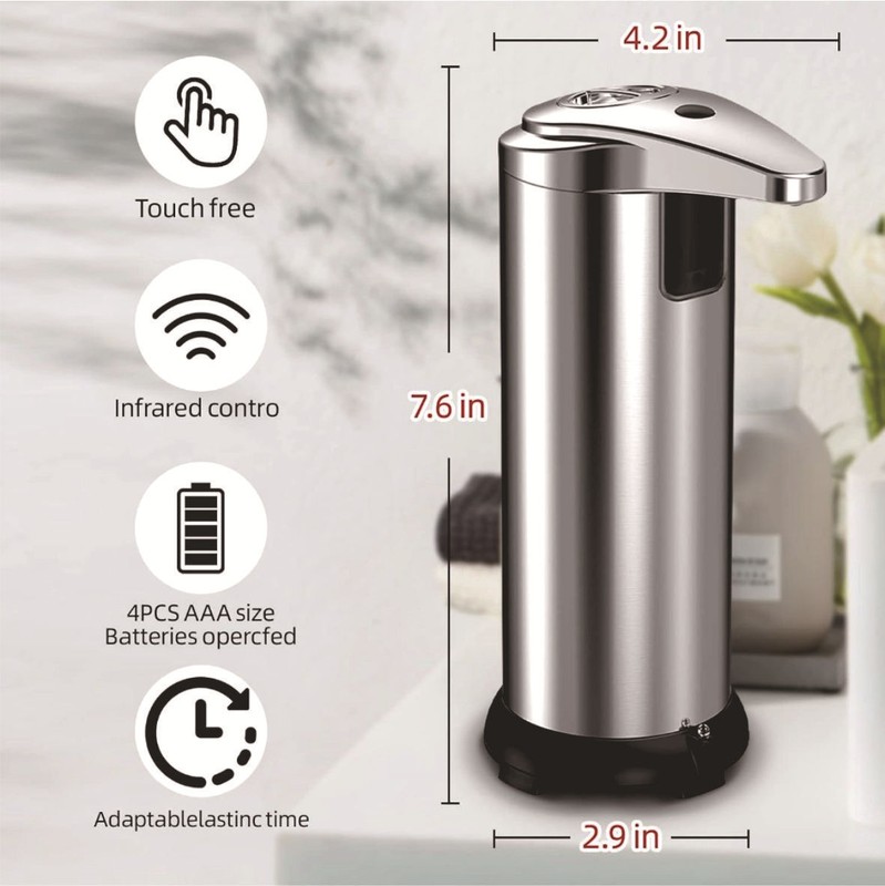 280ML Touchless Soap Dispenser Kitchen Automatic Hand Liquid Pump Lotion Bottle gallery