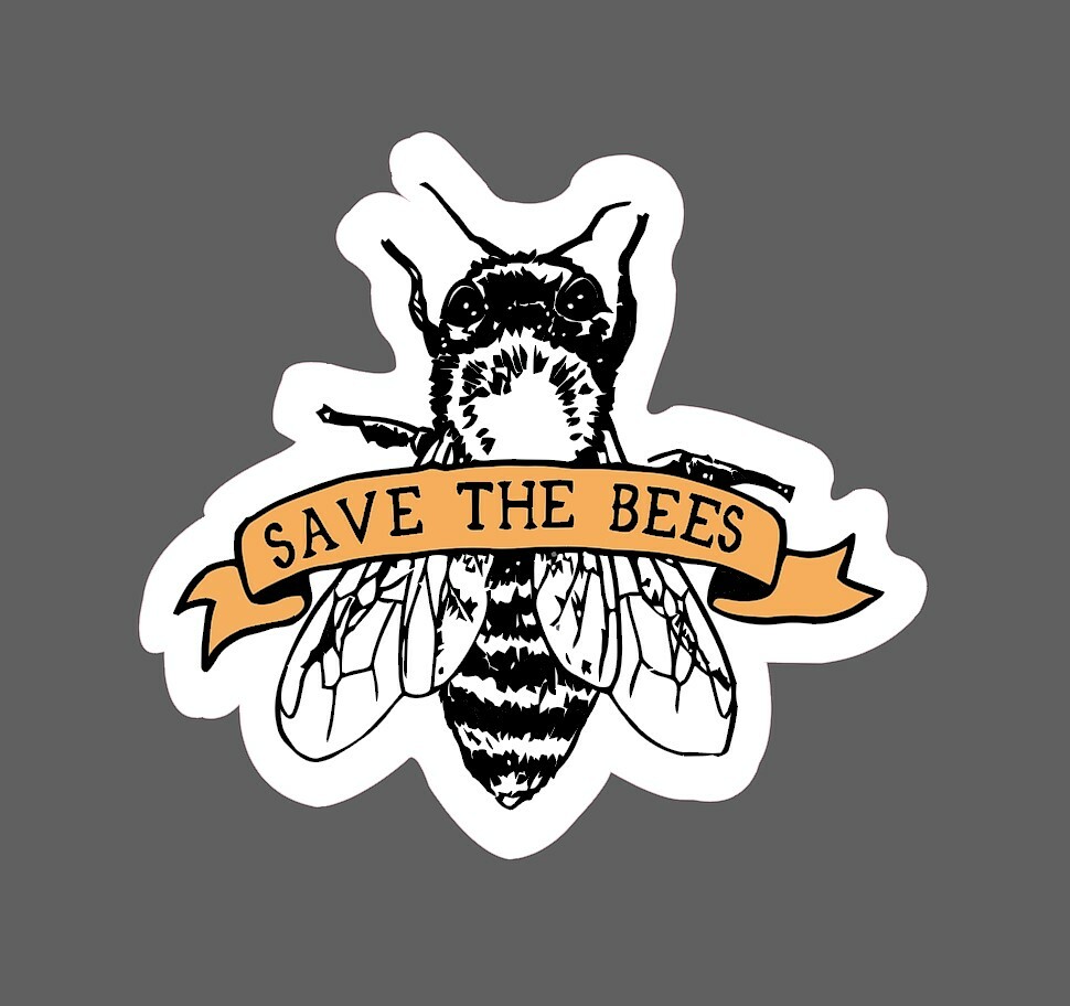 Save the Bees Sticker Waterproof - Buy Any 4 For $1.75 Each Storewide! gallery