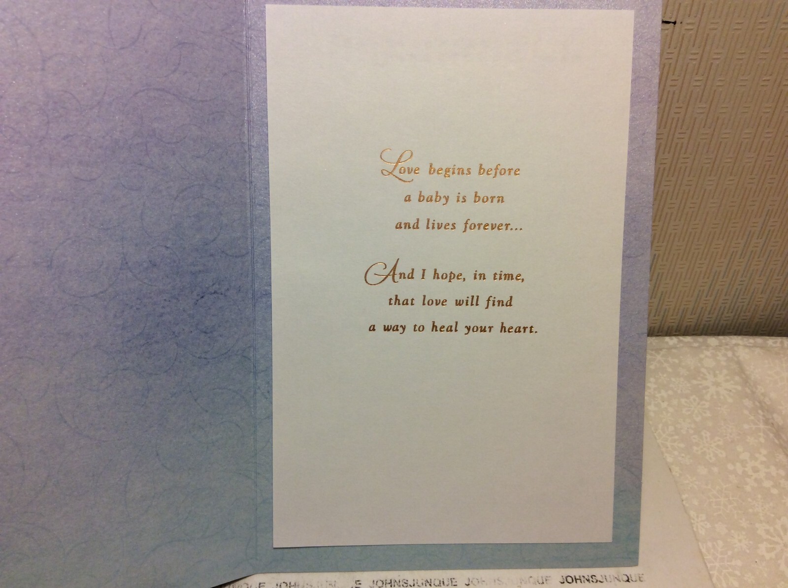 HALLMARK SYMPATHY GREETING CARDS New w/envelope LOT 2 Miscarriage "Loss of baby" gallery