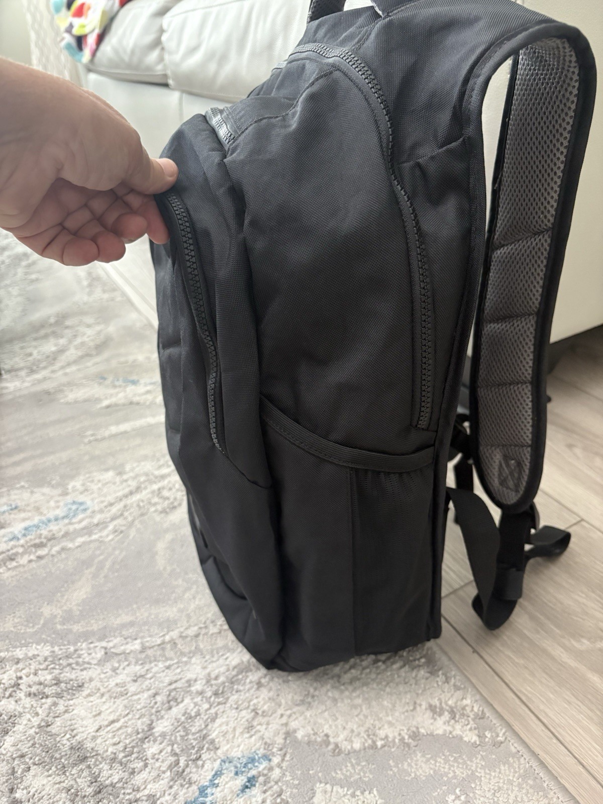 Lole Quilted Backpack Padded Back Shoulder Laptop Black 3
