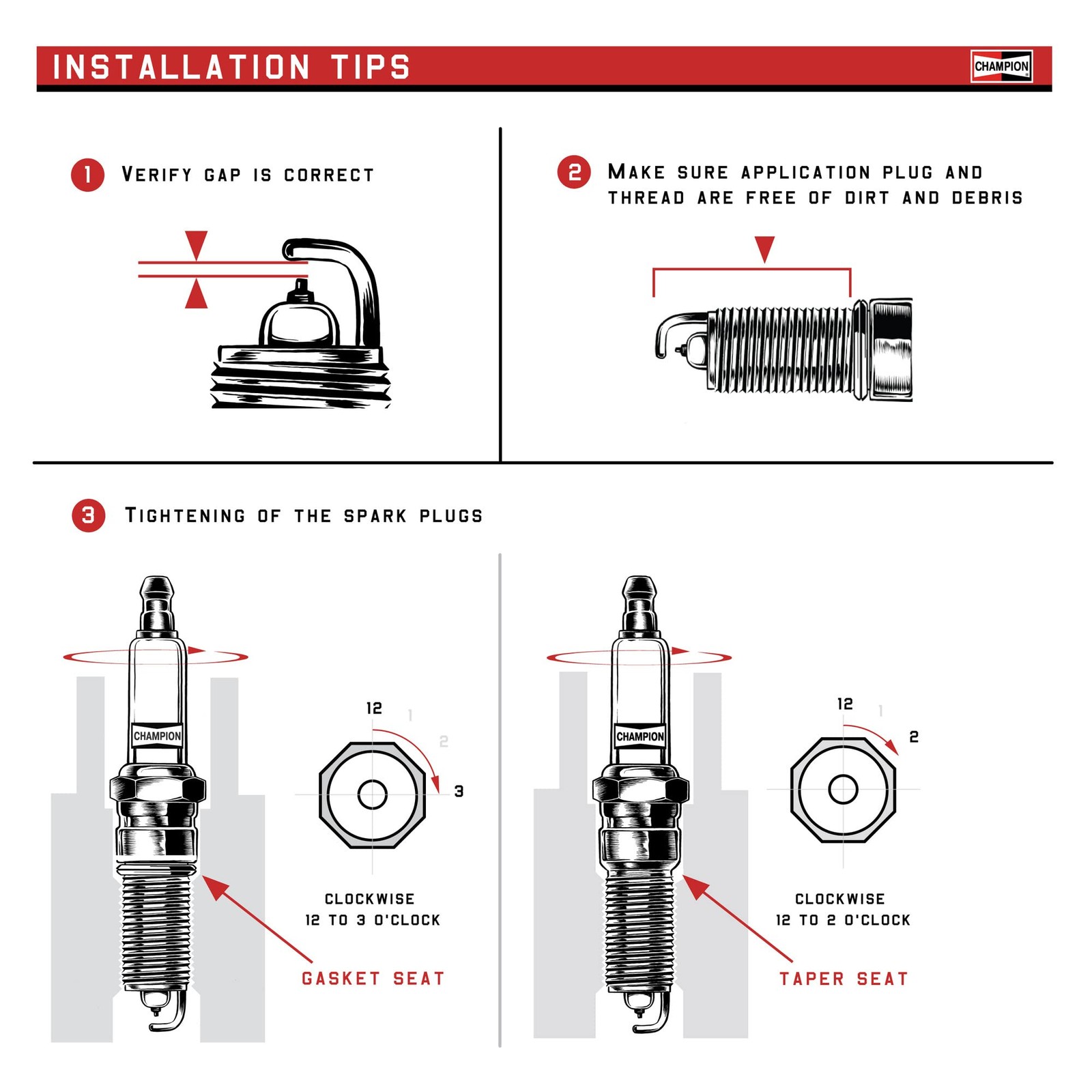 Champion Spark Plug 4 Pack for Craftsman # 71G RC12YC-4pk gallery
