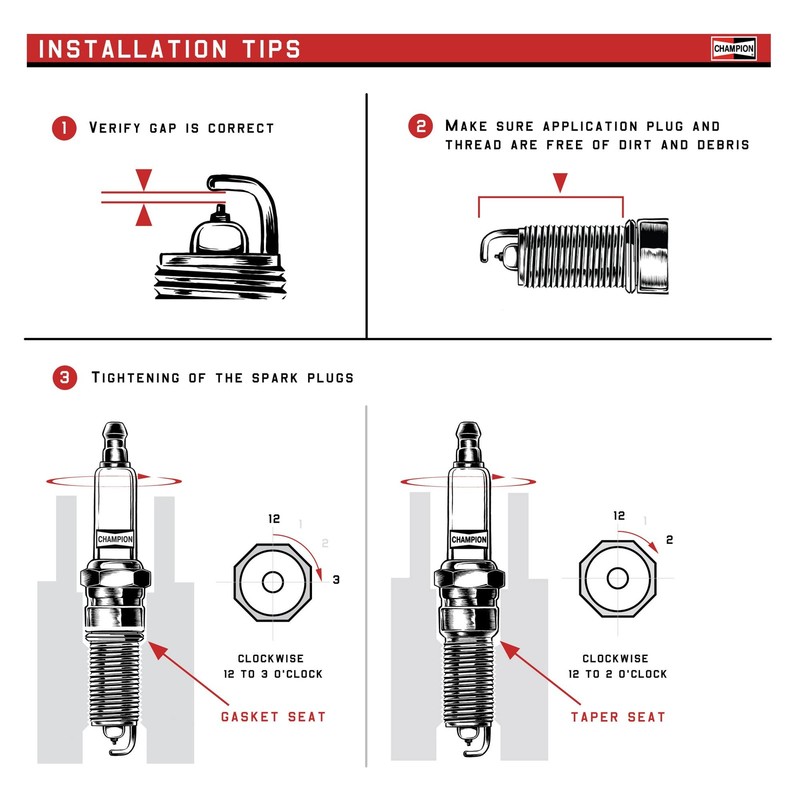 Champion Spark Plug 4 Pack for Craftsman # 71G RC12YC-4pk gallery