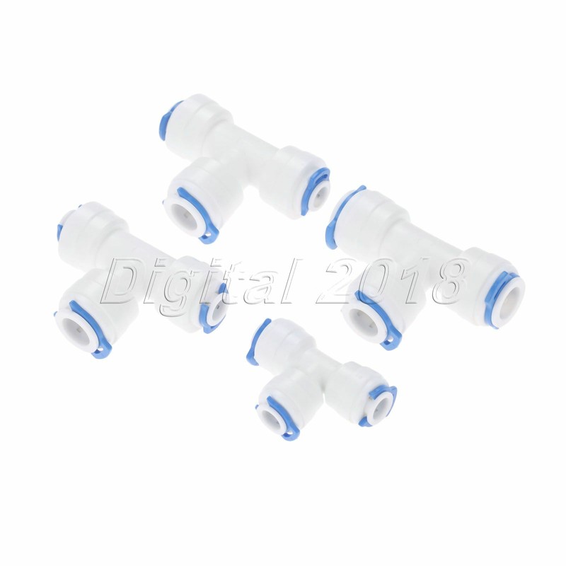 Reverse Osmosis RO System Water Filters Connectors Fitting Connection T Type 2pc gallery
