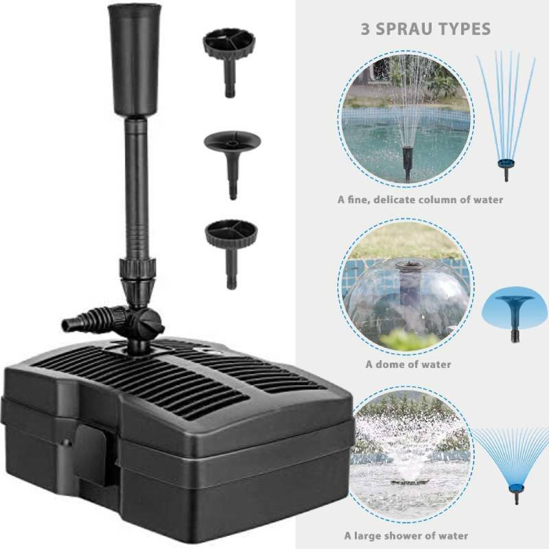 530GPH Submersible Pond Filter Pump Fountain Kits w/ UV Sterilizer for 920Gallon gallery