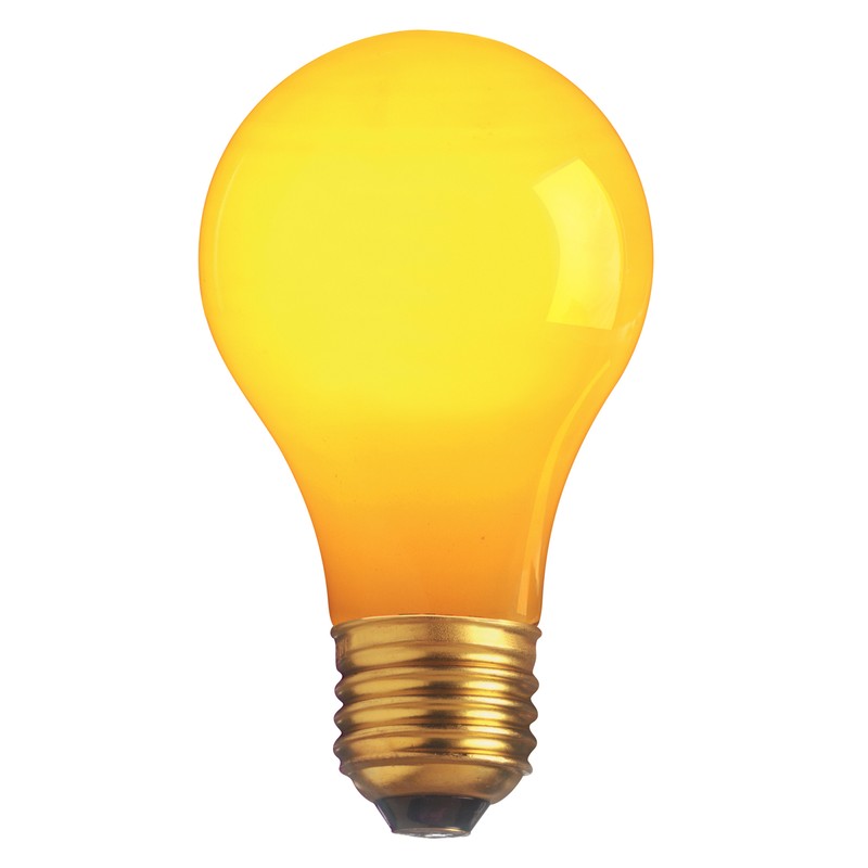 4 Pack CERAMIC SOLID YELLOW BULBS A19 25W 120V Medium E26 Base 25A19 Dimmable gallery