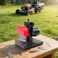 Adjustable Lawn Mower Blade Sharpener & Grinder, Heavy Duty, 1/3 HP Motor, 375W