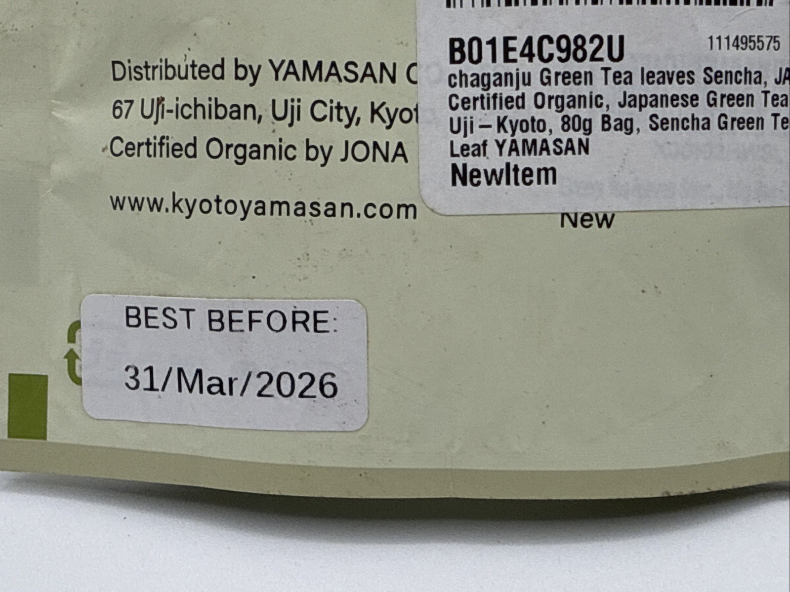 Green Tea Loose Leaf Sencha Bulk, JAS Certified Organic, Japan, 80g Bag gallery