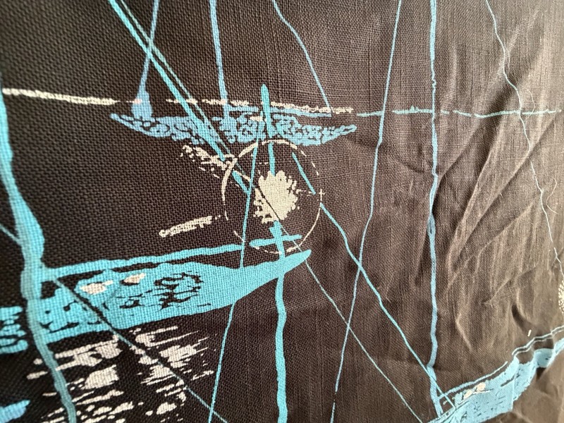 MCM Textile Tapestry - Minimalist Nautical - Teak Border gallery