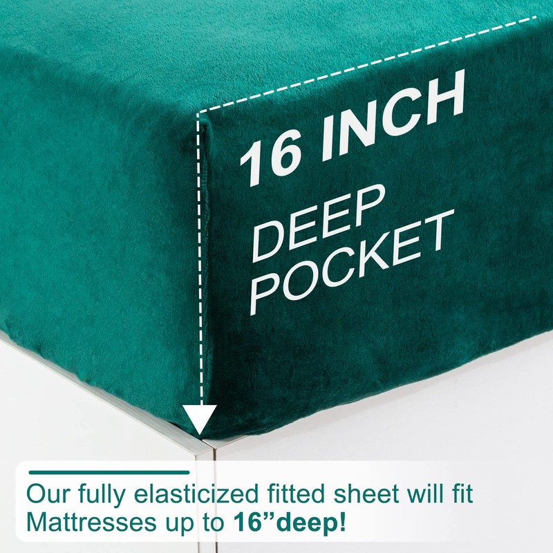 Velvet Plush Sheets Set Full Size, Micro Fleece Extra Soft Cozy Sheet and Pil... gallery