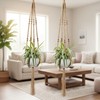 Elegant 2 Pcs Macrame Plant Hangers - 35 Inch for Indoor & Outdoor Decor gallery